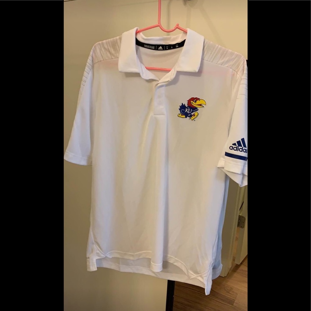 Kansas Jayhawks Men’s Polo Shirt Size Medium